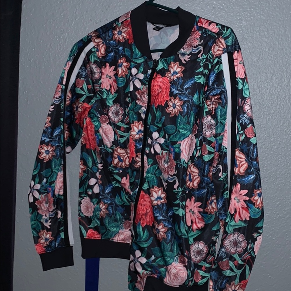 Floral Project Runway Zip-Up
